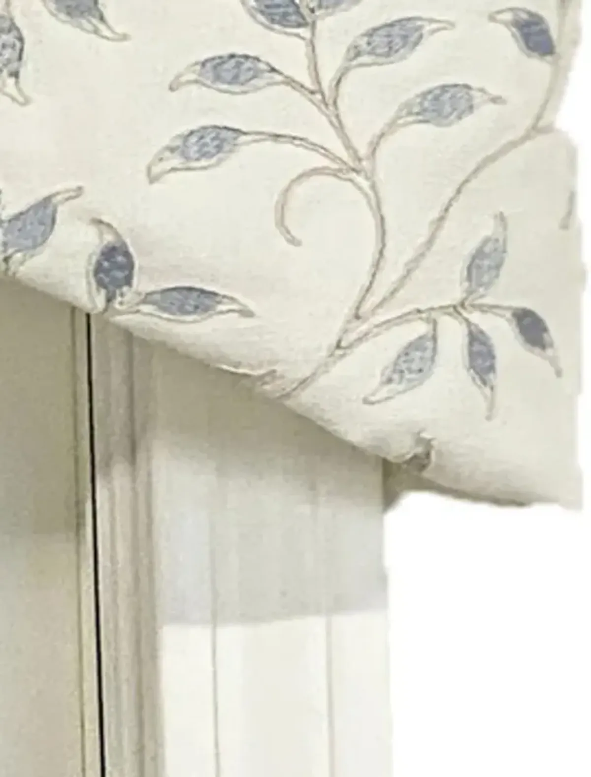 Page Turner Cornice Valance Topaz 3in Rod pocket 50in x 17in Blue by RLF Home