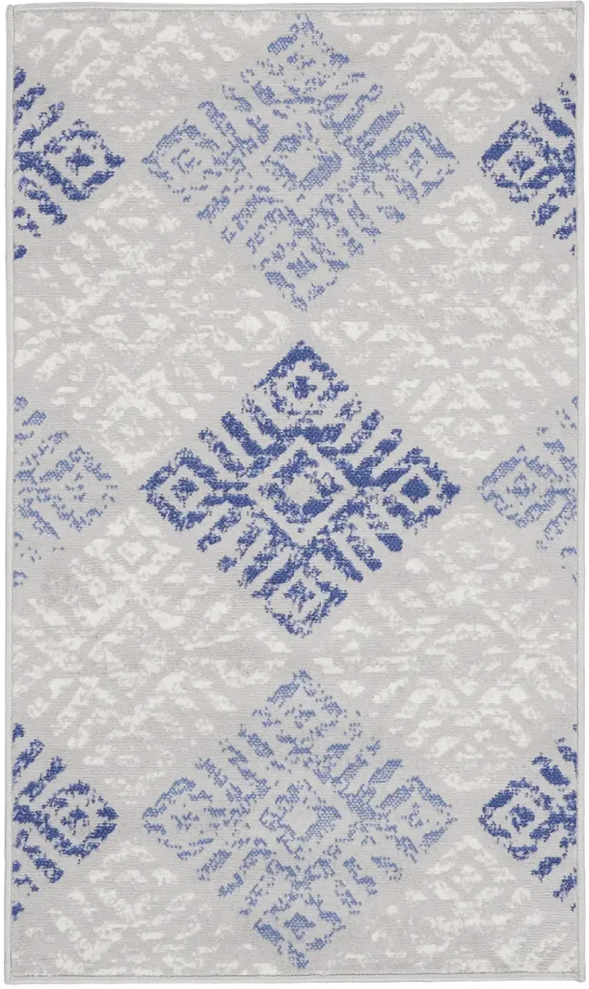 Whimsicle WHS18 Gray/Blue 3' x 5' Rug