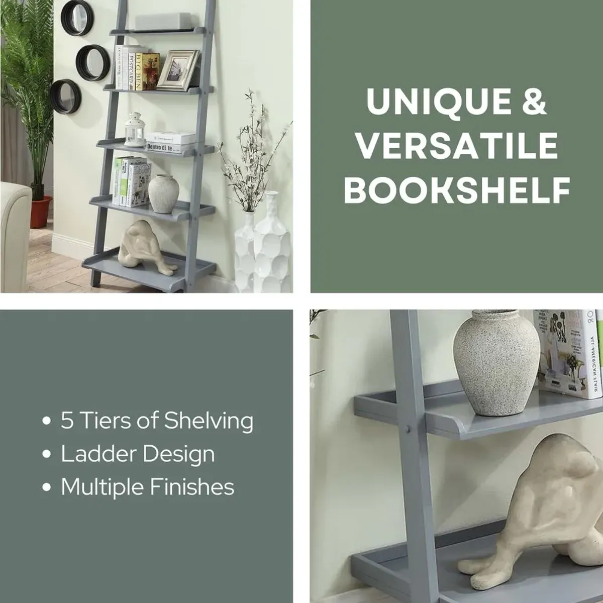 Convience Concept, Inc. American Heritage Bookshelf Ladder