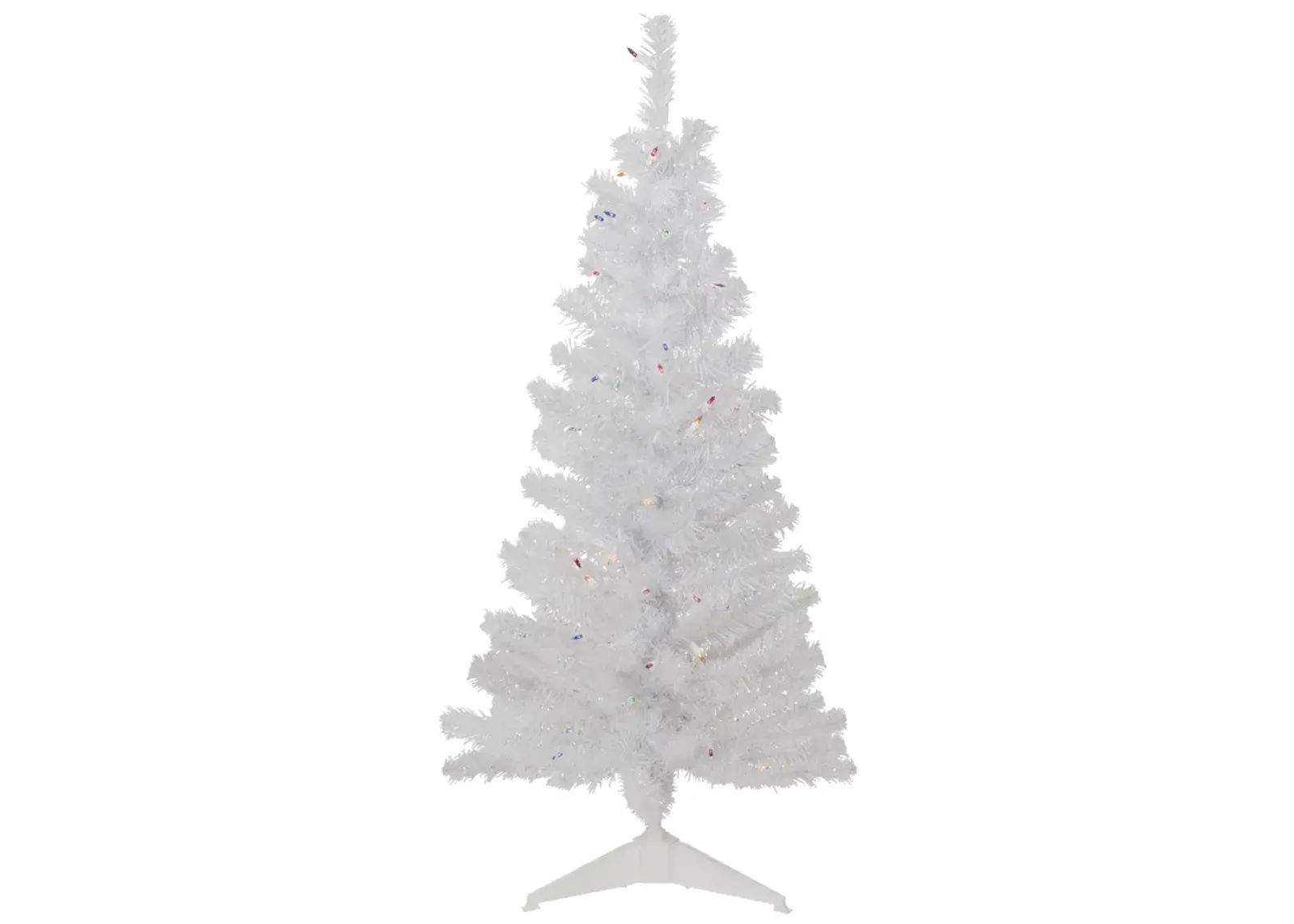 4' Pre-lit Rockport White Pine Artificial Christmas Tree  Multi Lights