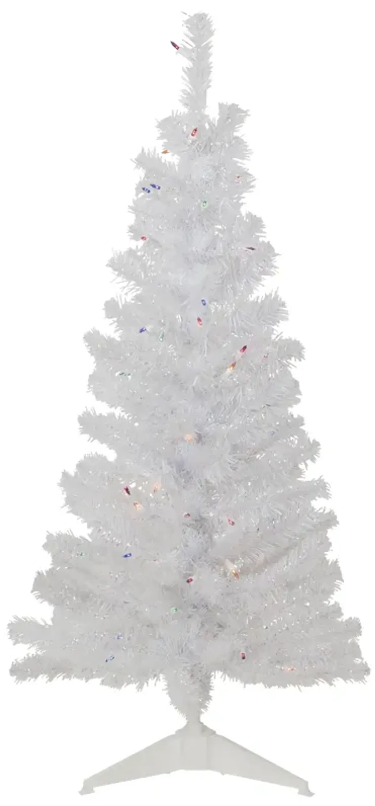 4' Pre-lit Rockport White Pine Artificial Christmas Tree  Multi Lights