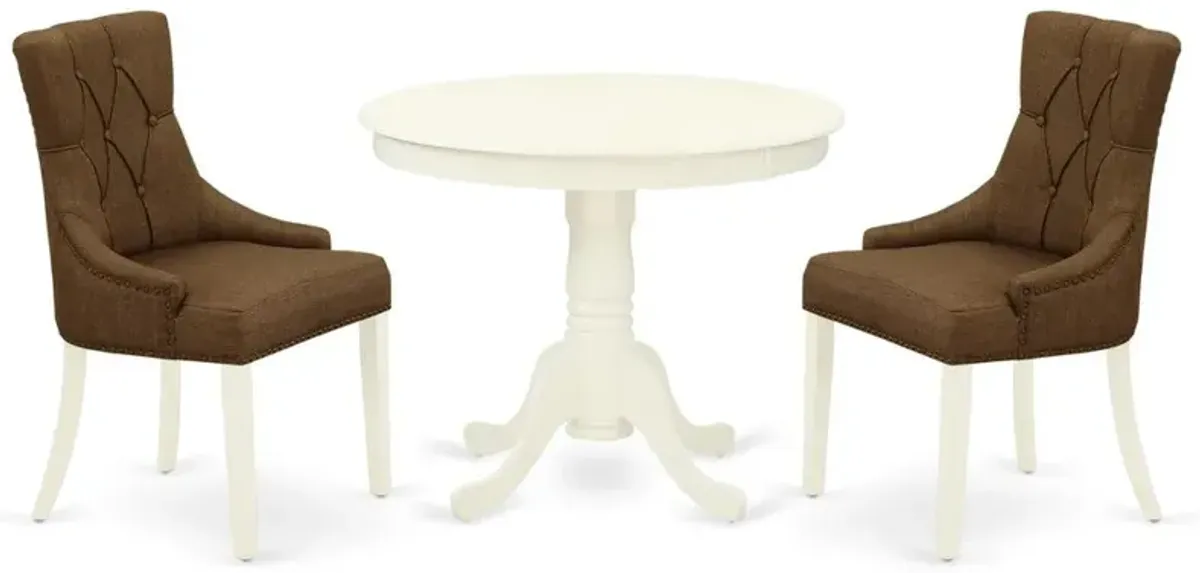 Dining Room Set Linen White, ANFR3-LWH-18