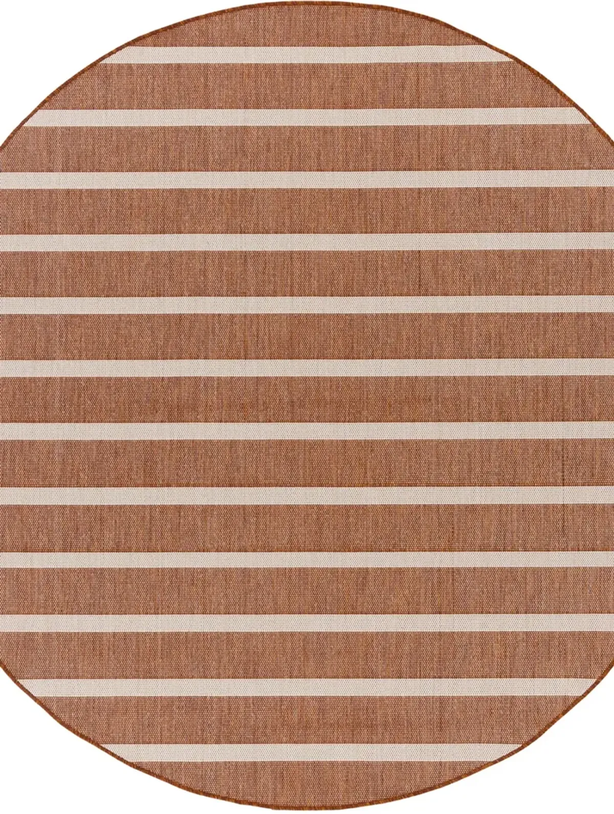 Positano POS03 Terracotta/Ivory 8' x Round Rug