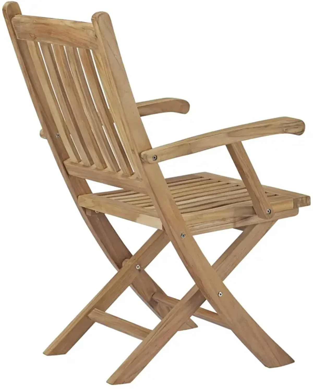 Modway EEI-2703-NAT Marina Premium Grade A Teak Wood Outdoor Patio Folding Armchair, Natural