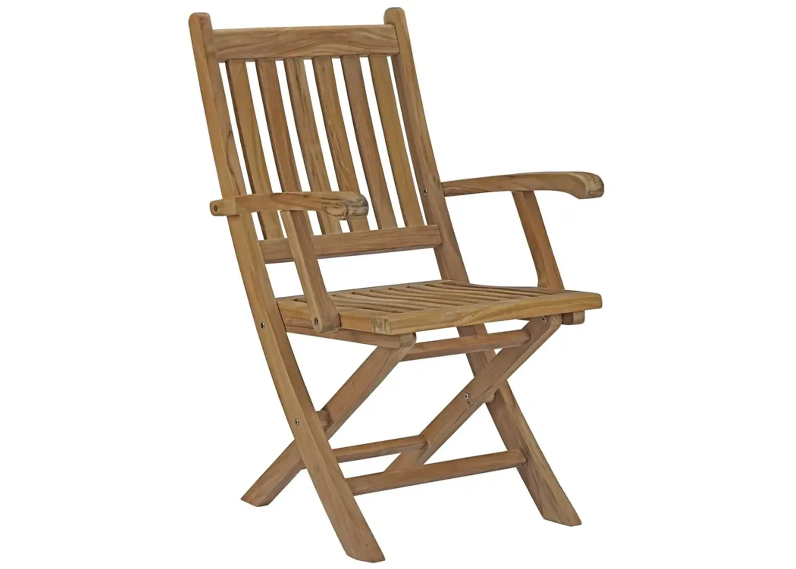 Modway EEI-2703-NAT Marina Premium Grade A Teak Wood Outdoor Patio Folding Armchair, Natural