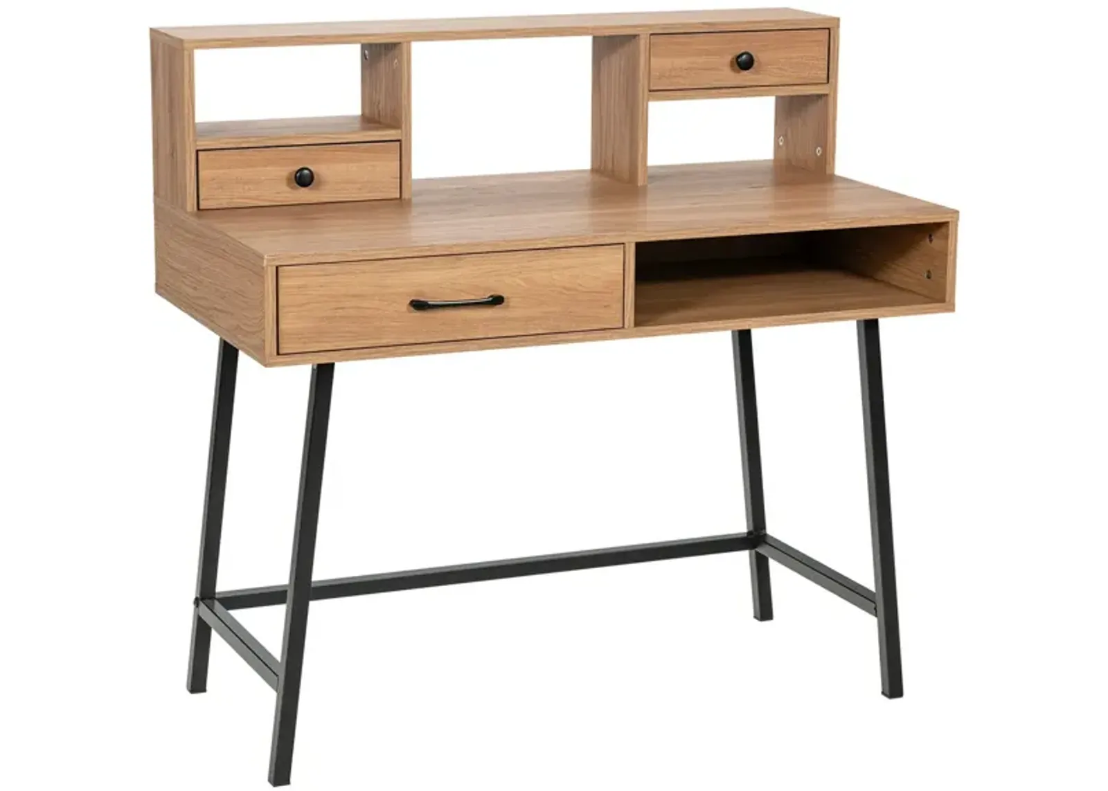 42-Inch Vanity Desk with Tabletop Shelf and 2 Drawers