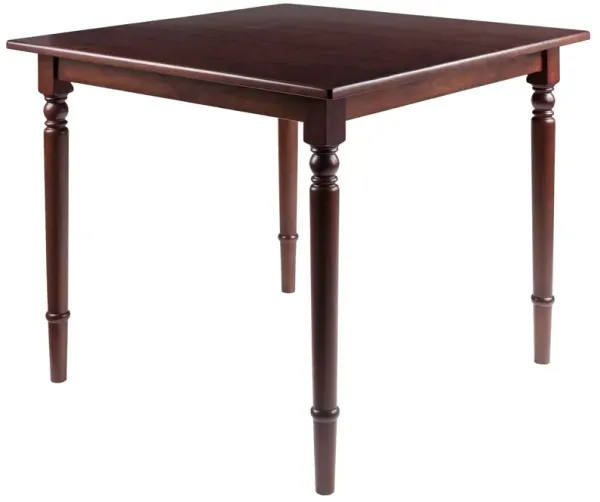 Ergode Mornay Dining Table - Elegant American Farmhouse Style, Walnut Finish, Seats 4, Perfect for Small Spaces, Easy Assembly - 30"H x 35.4"W x 35.4"D