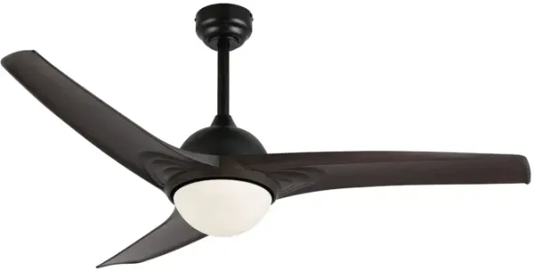 Sully Contemporary Industrial Iron/Plastic Integrated LED Ceiling Fan