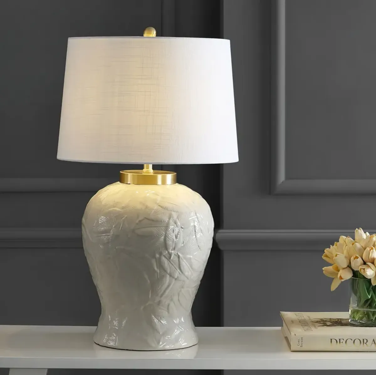 Regency Ceramic/Metal Bohemian Cottage LED Table Lamp