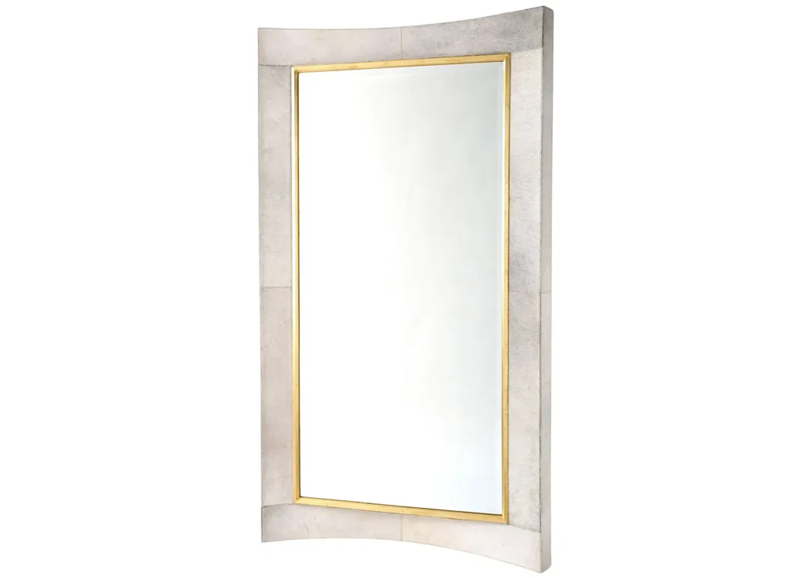 Curved Floor Mirror- Gold