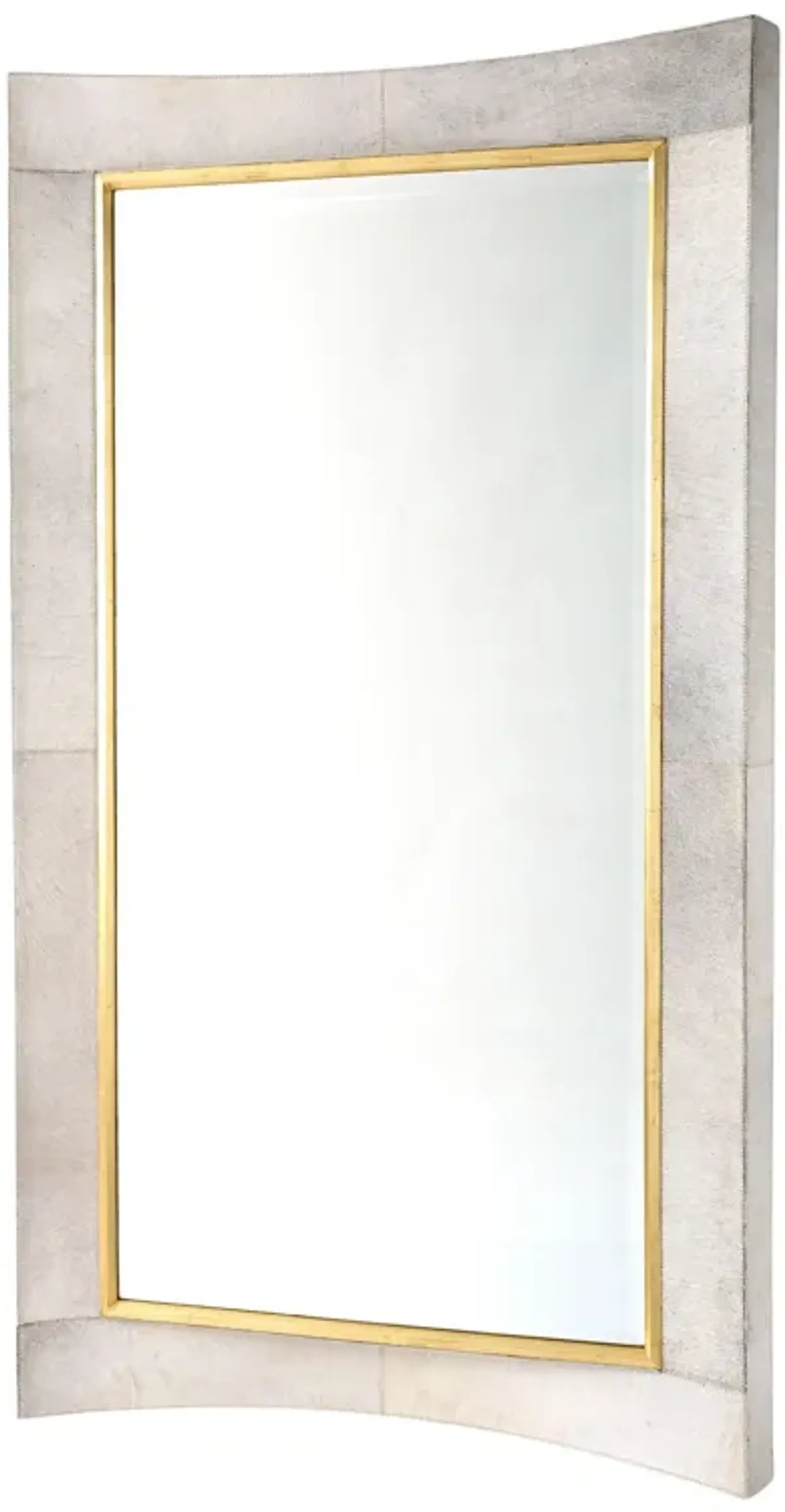 Curved Floor Mirror- Gold