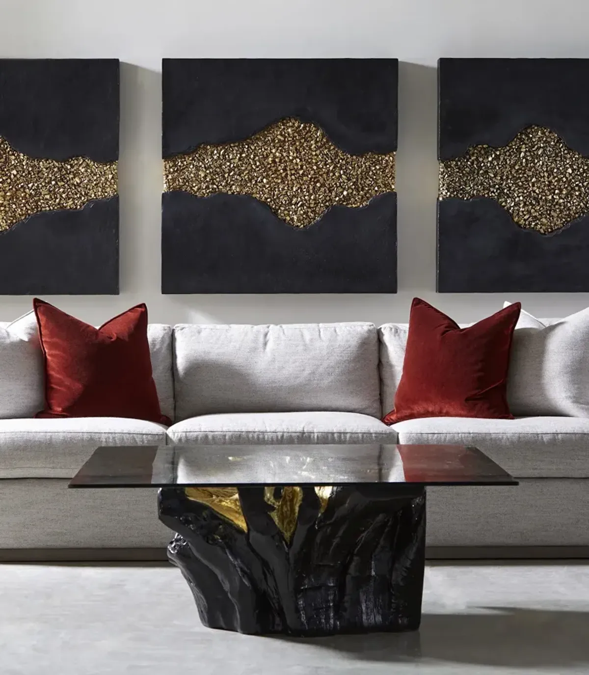 Noir Cast Root Coffee Table