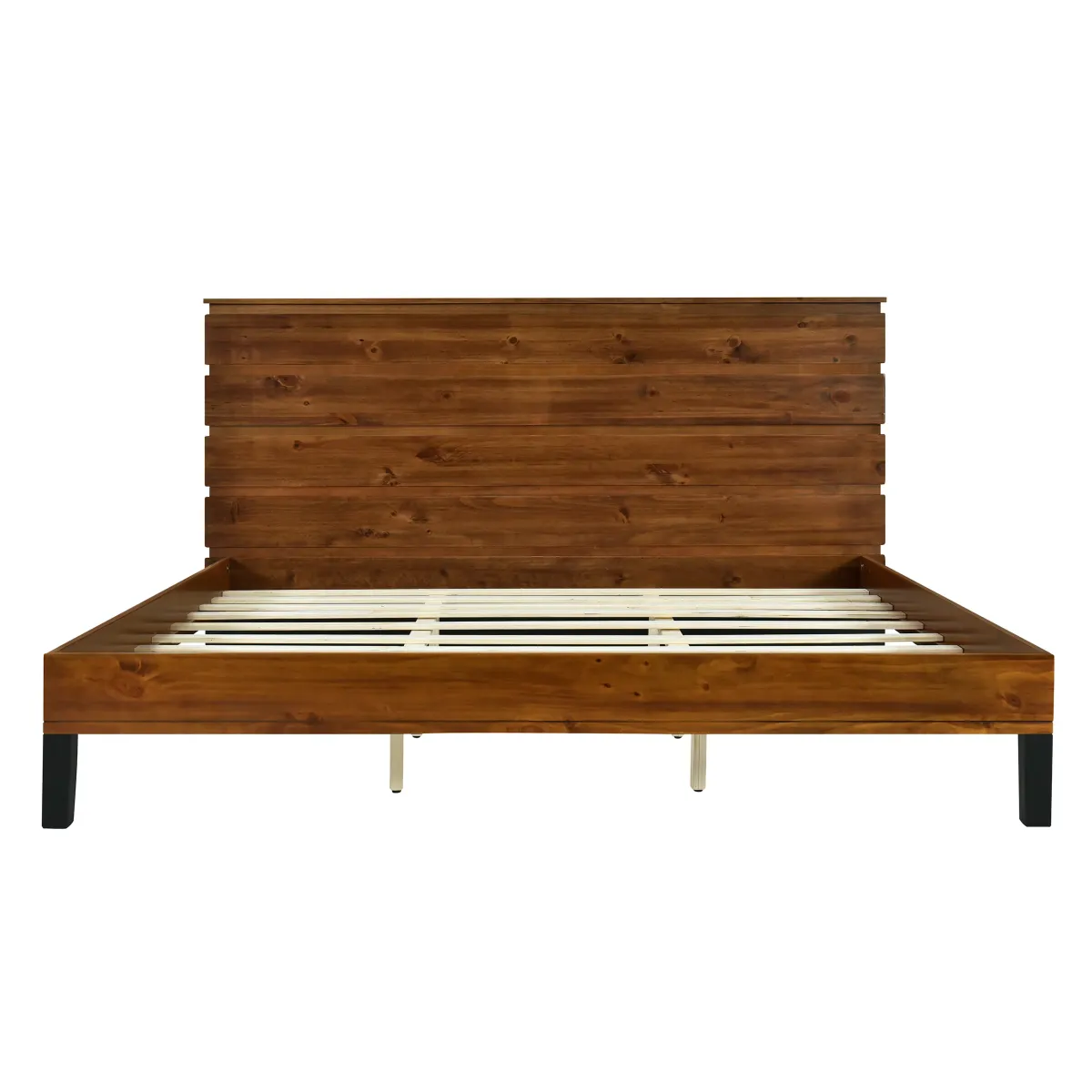 Merax Mid-Century Modern Solid Wood Platform Bed Frame