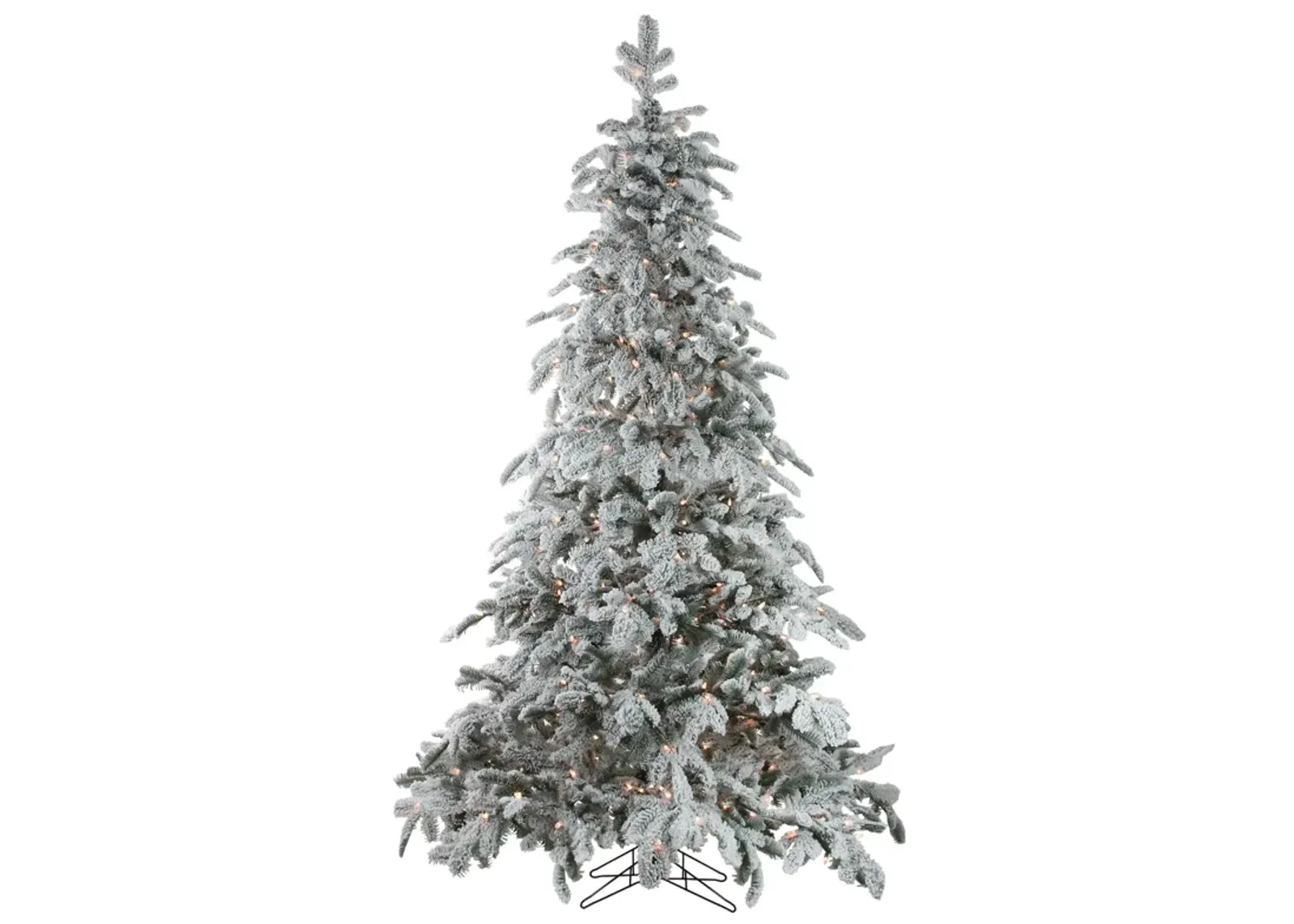 7.5' Pre-Lit Full Flocked Whistler Noble Fir Artificial Christmas Tree - Clear Lights