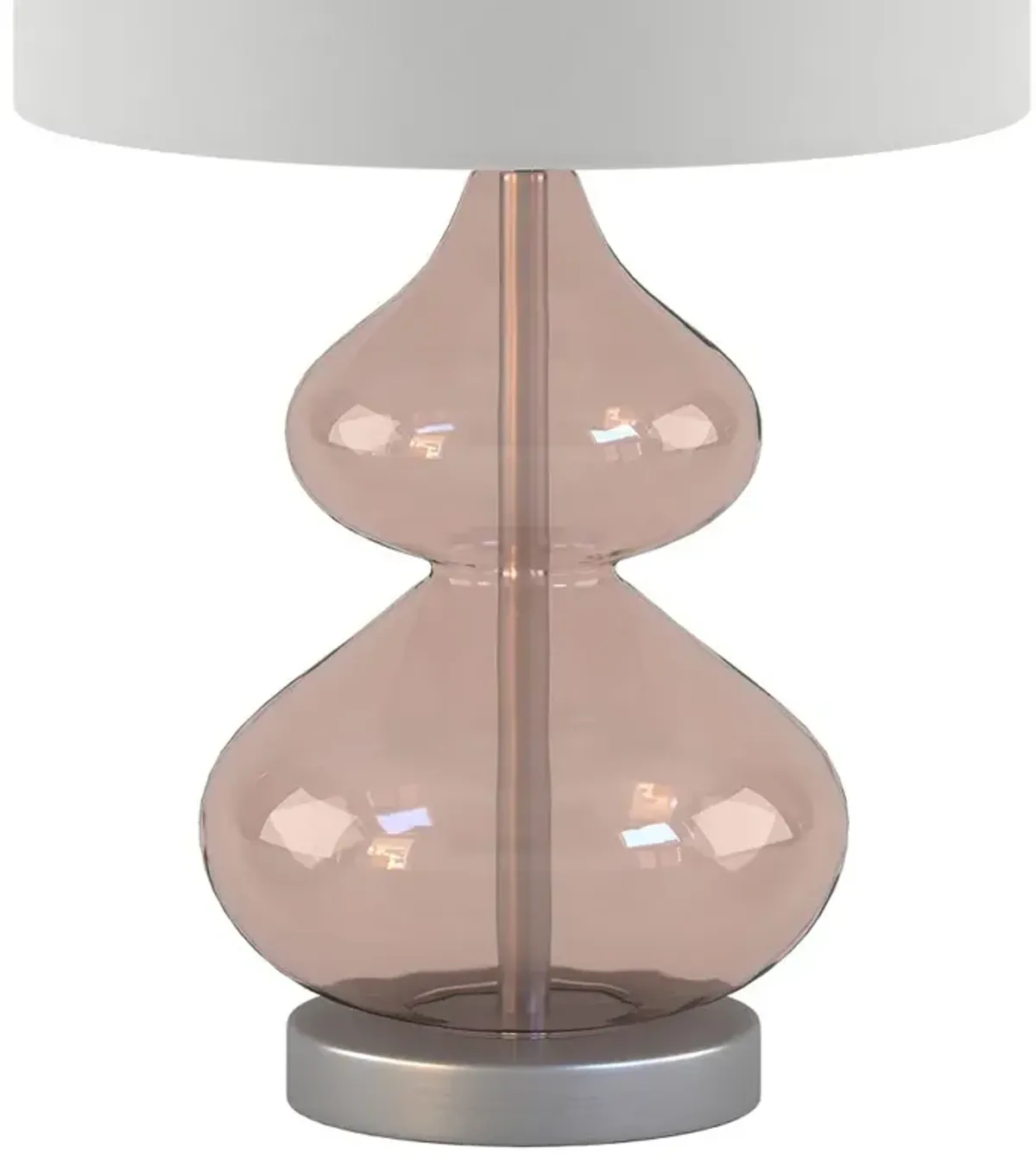 Gracie Mills Anibal Modern Curved Glass and Metal Base Table Lamps Set of 2