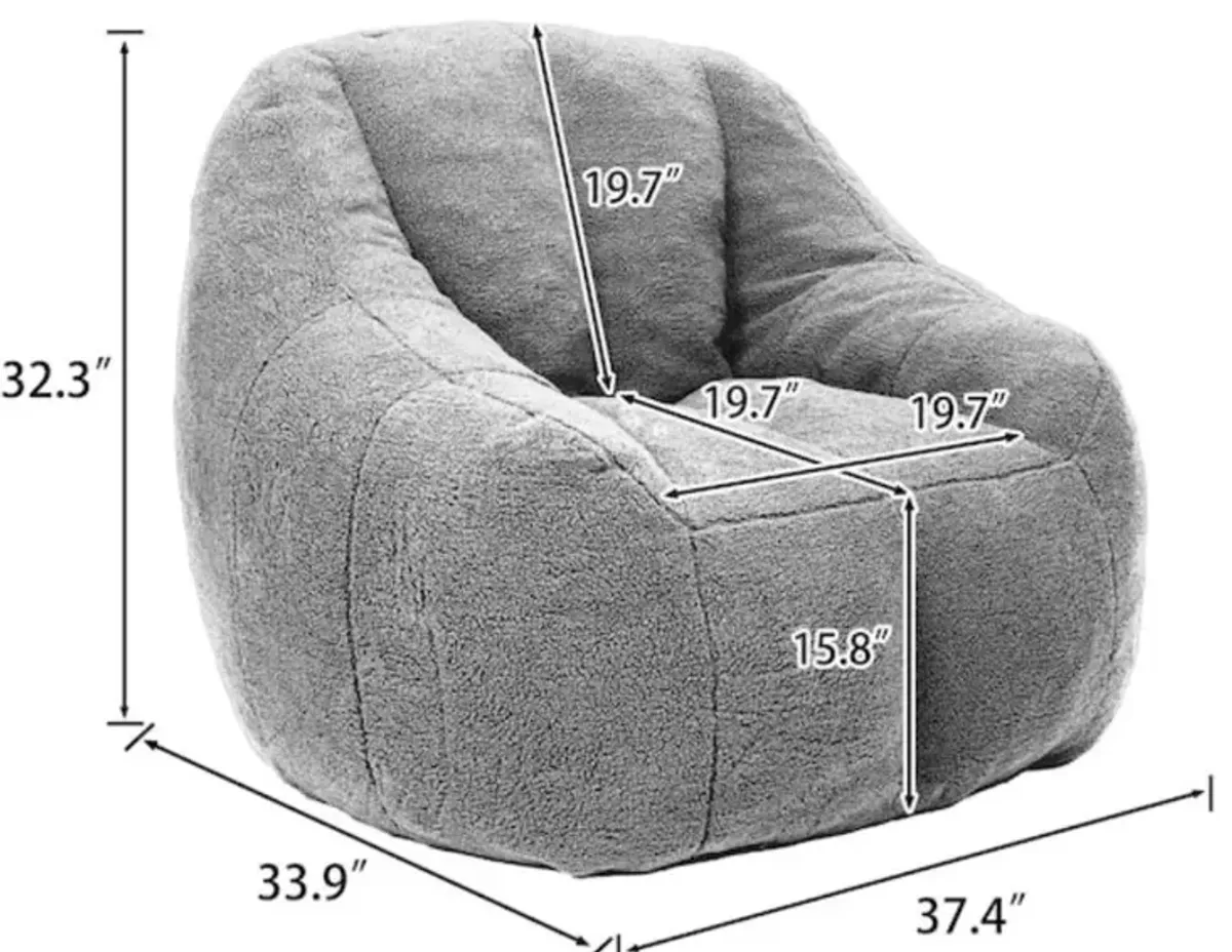 Beige Bean Bag Chair for Comfortable and Stylish Seating Anywhere