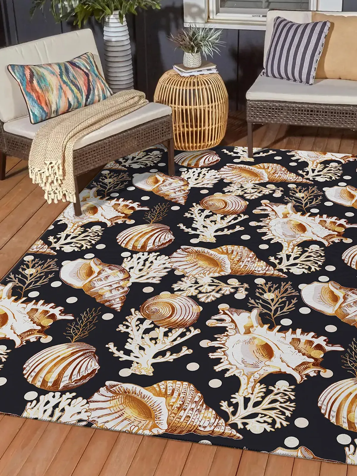 Seabreeze SZ6 Black 8' x 10' Rug