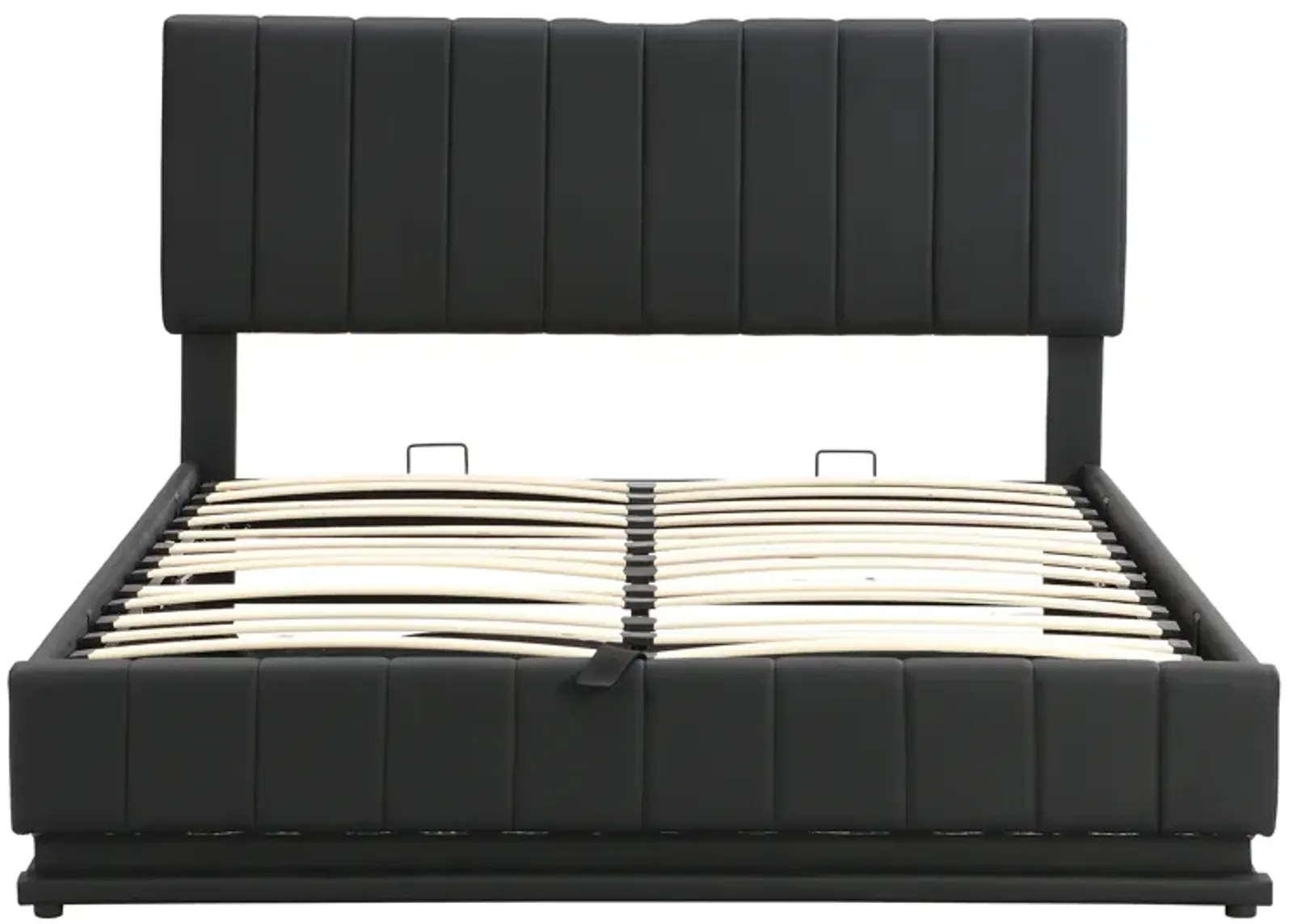 Merax Upholstered LED Light Platform Bed with Hydraulic Storage