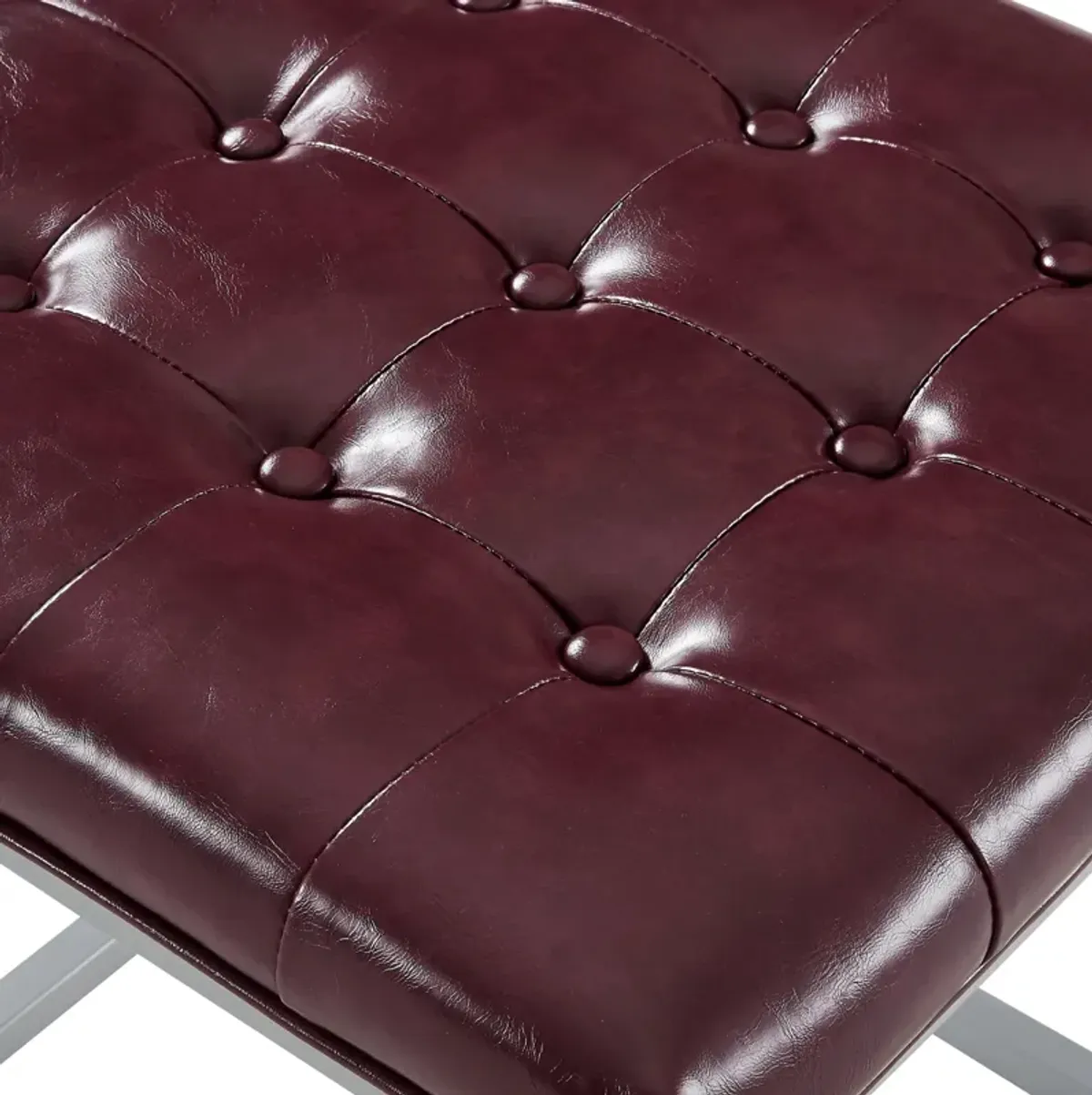 Inspired Home Barkan Leather PU Ottoman