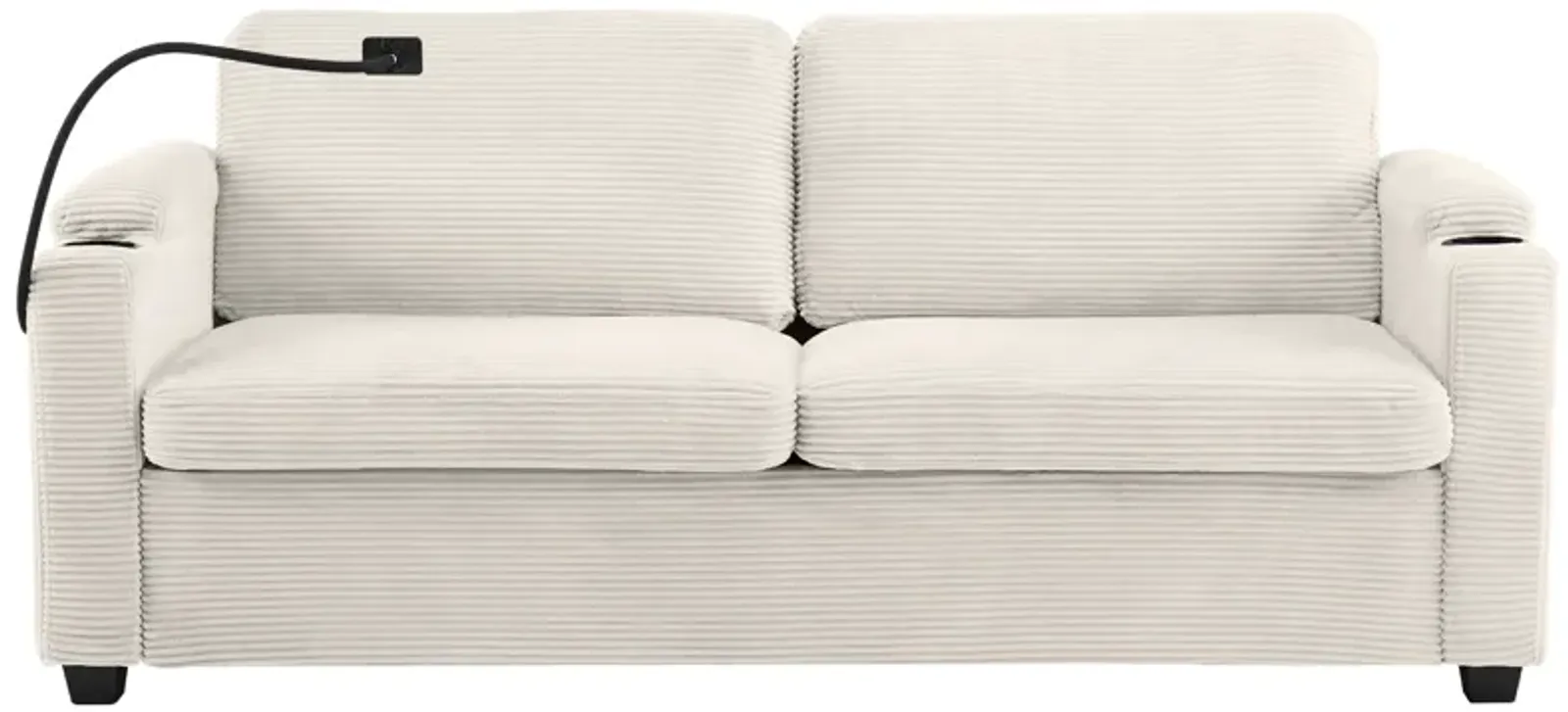 Merax  Corduroy Sleeper Sofa Loveseat Sofa with Mattress