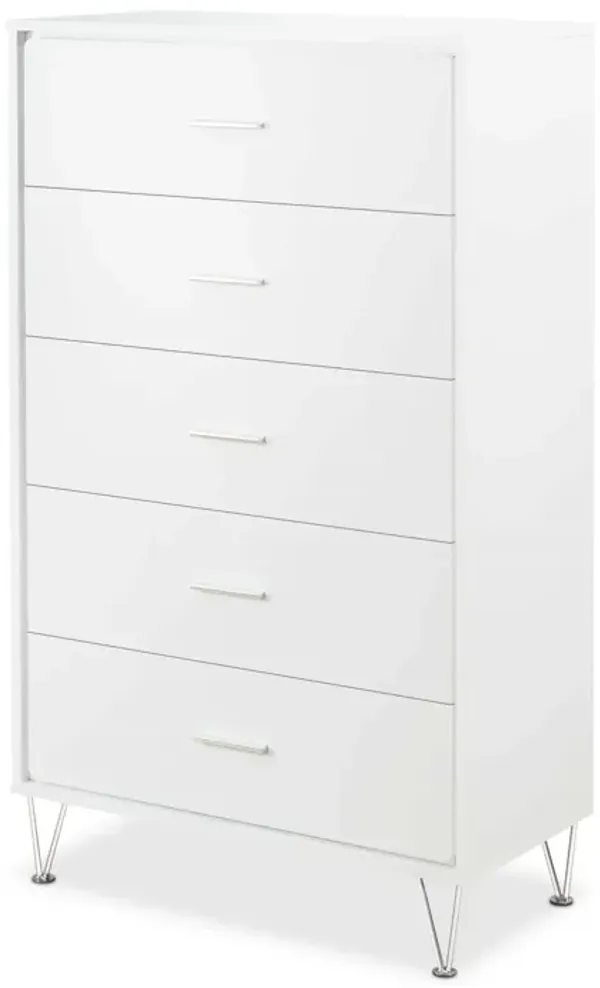 Standard Five Drawer Chest for Bedroom Storage and Organization