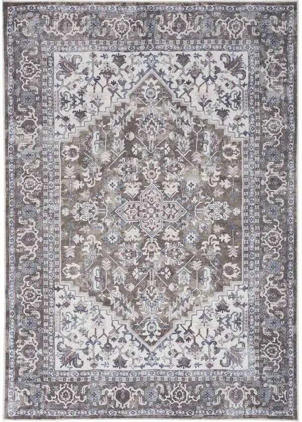 Machine Washable Series 1 SR104 Olive 5'3" x 7'3" Rug