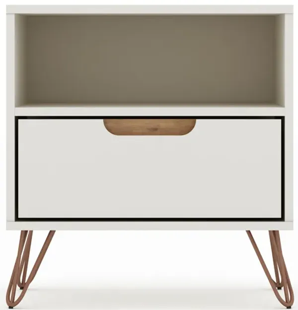 Rockefeller Beige 1-Drawer Nightstand