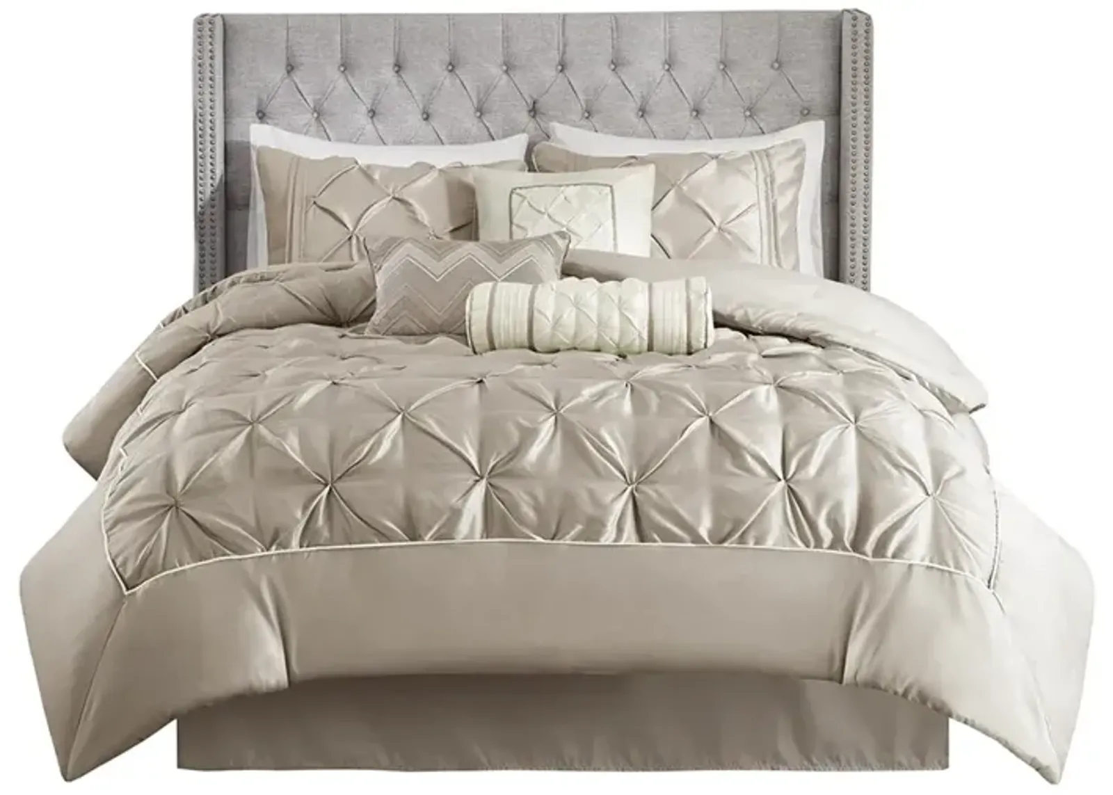 Gracie Mills Shelby 7-Piece Padded Comforter Set