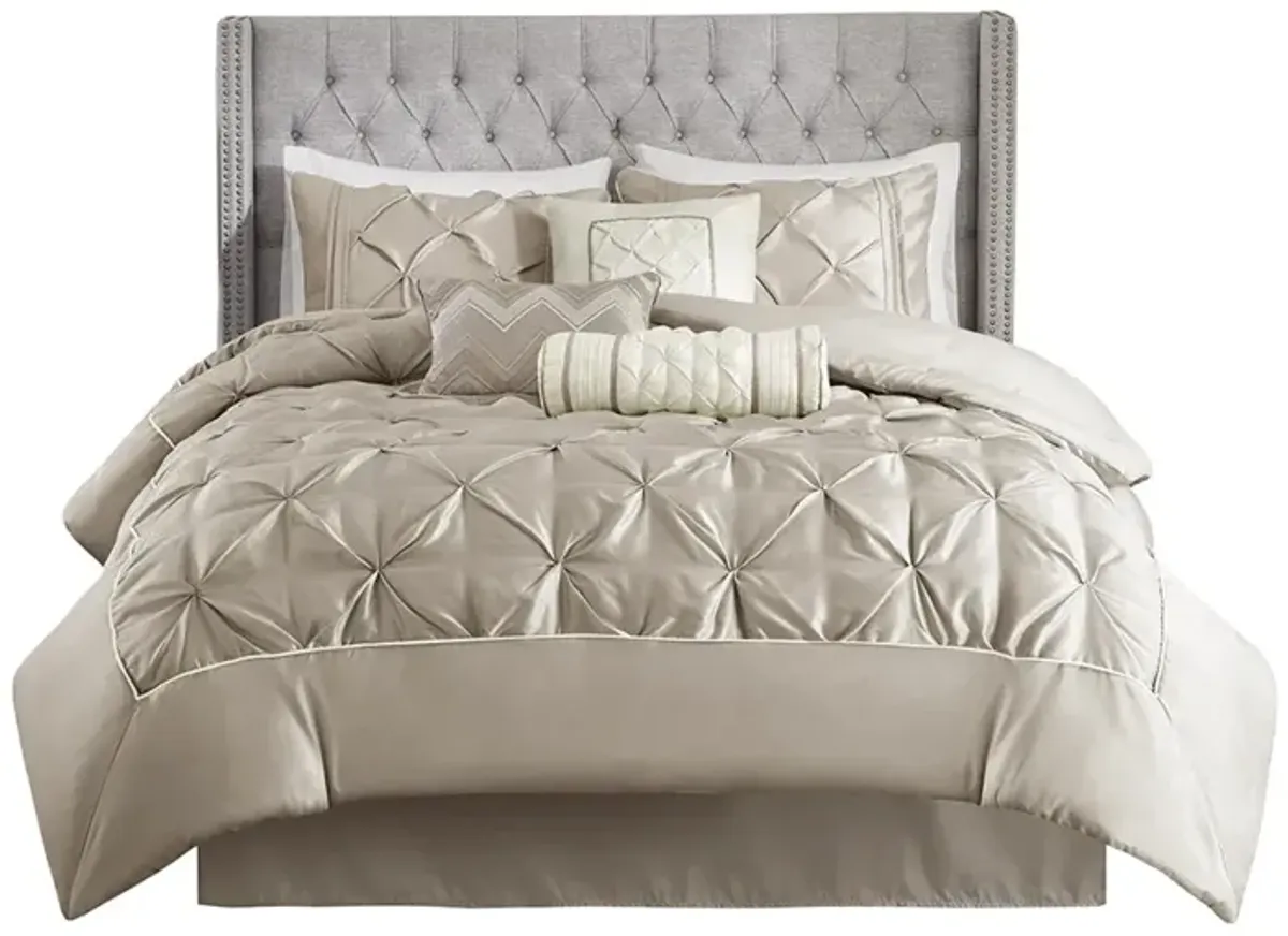 Gracie Mills Shelby 7-Piece Padded Comforter Set