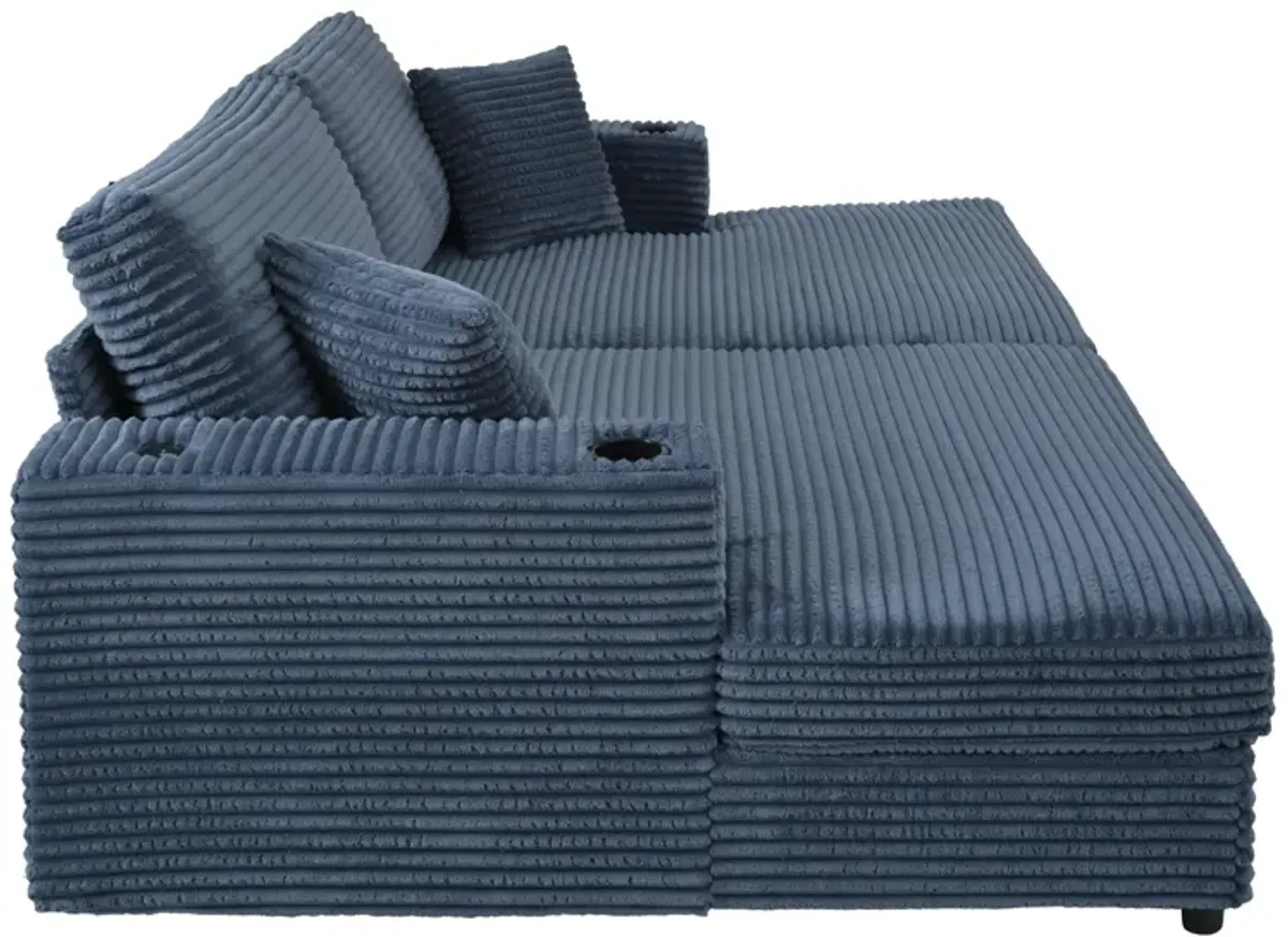 Merax Oversized Loveseat Chaise Lounge Sectional Sofa