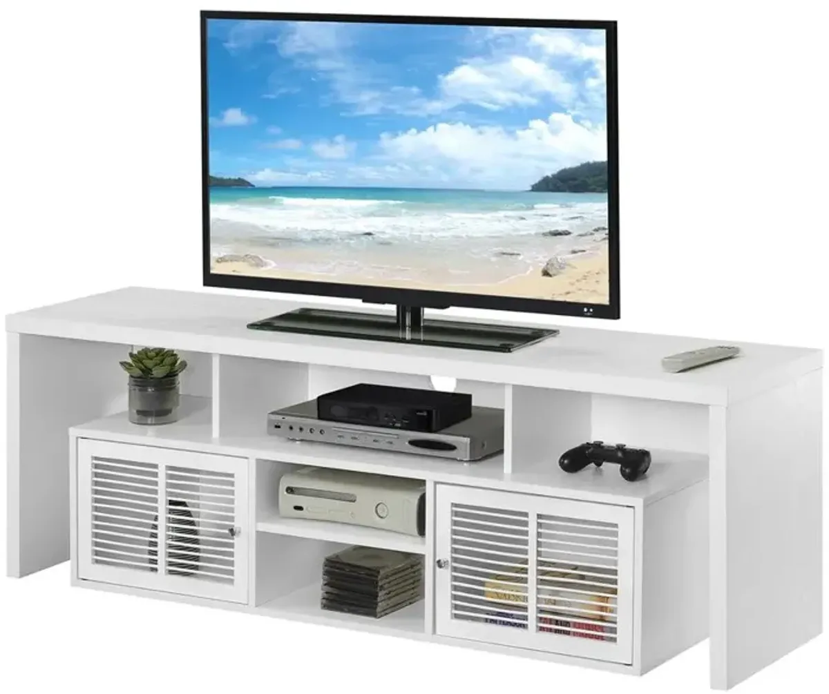 Convience Concept, Inc. Lexington 60 inch TV Stand with Storage Cabinets and Shelves - White