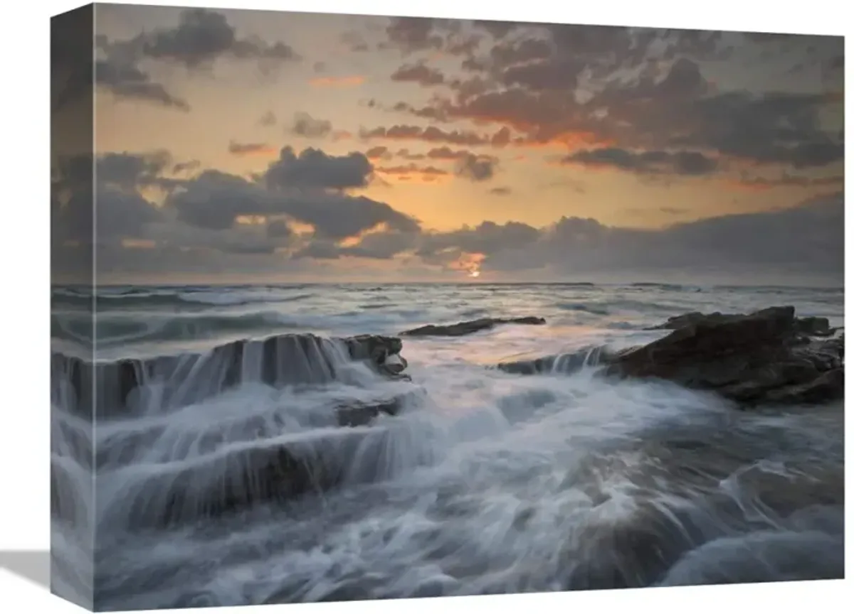 Waves breaking on rocks, Playa Santa Teresa, Costa Rica-Canvas Art-16x12