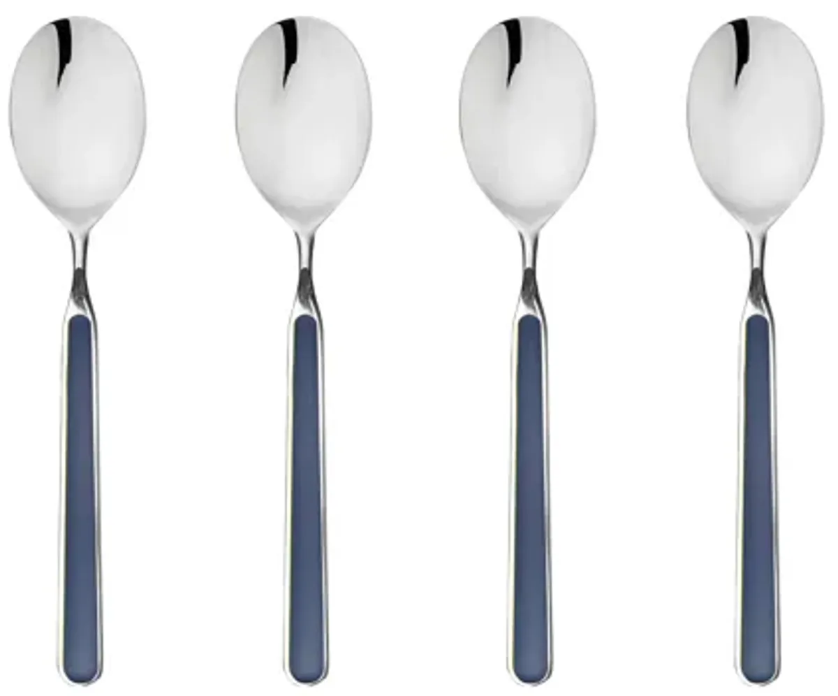 Fantasia 4-Piece Coffee Spoon Set in Cobalt