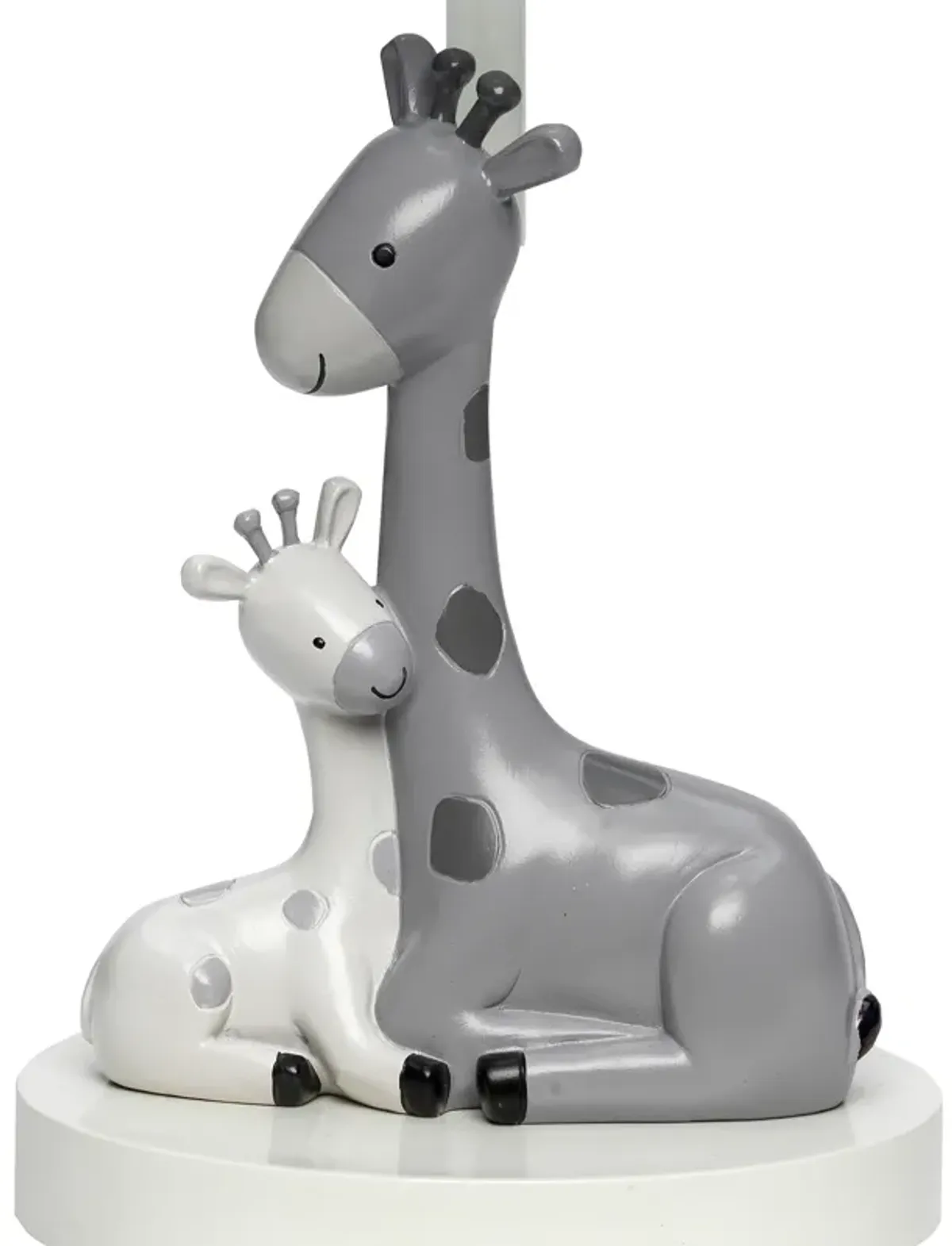 Lambs & Ivy Jungle Friends White/Gray Giraffe Nursery Lamp with Shade & Bulb