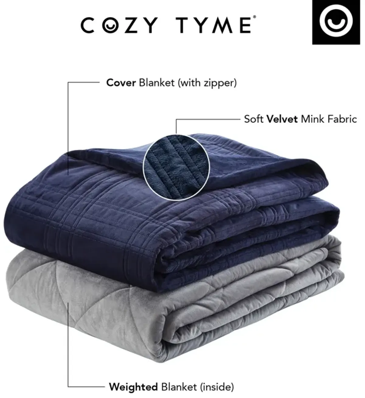 Cozy Tyme Isoke Weighted Blanket 15 Pound 48"x72"