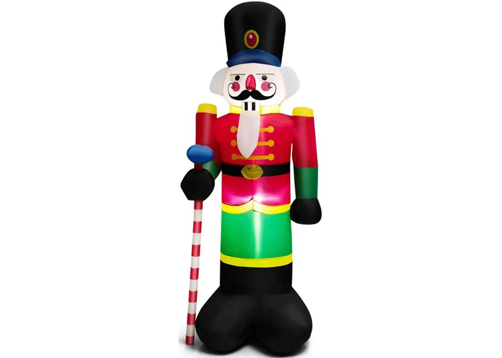 8 Feet Inflatable Nutcracker Soldier with 2 Built-in LED Lights