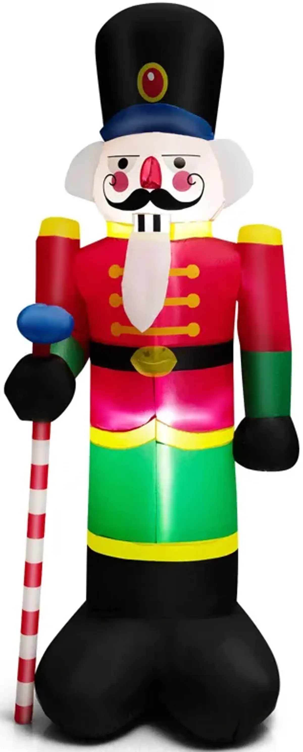 8 Feet Inflatable Nutcracker Soldier with 2 Built-in LED Lights