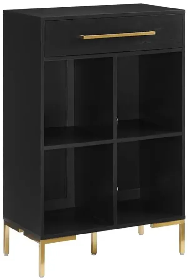 Juno Record Storage Cube Bookcase Black