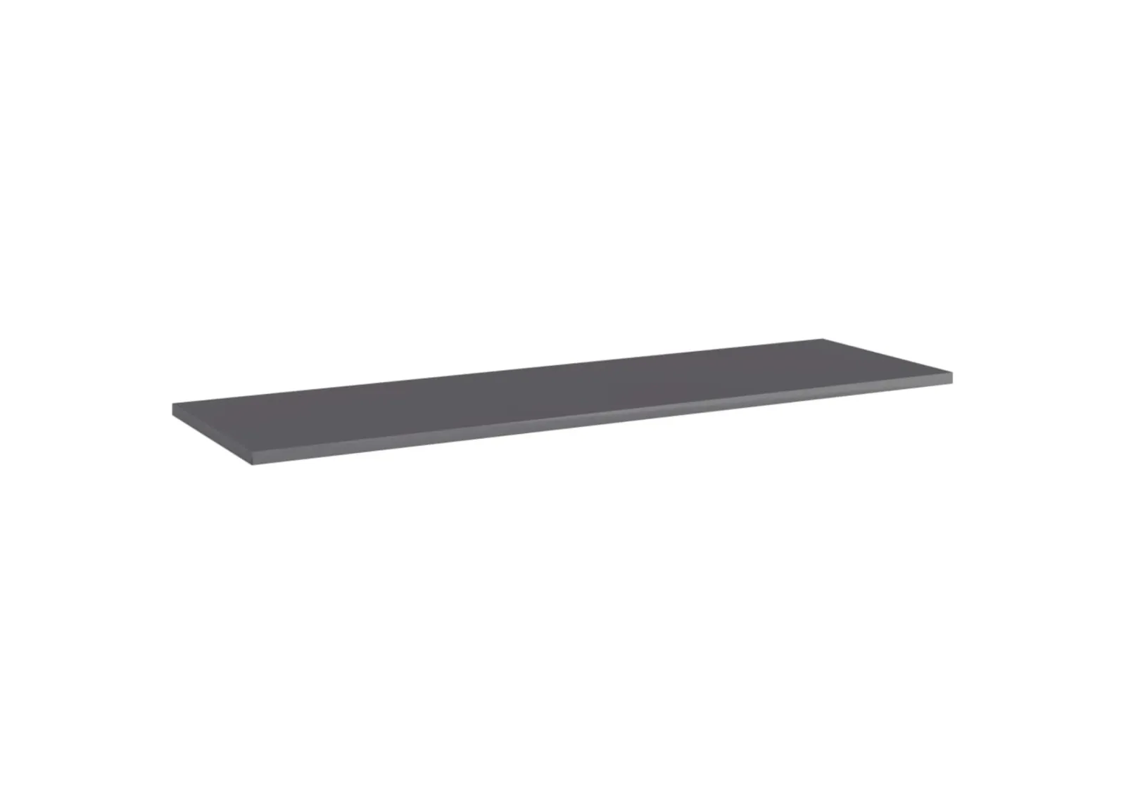 vidaXL Bookshelf Boards 4 pcs High Gloss Gray 39.4"x11.8"x0.6" Chipboard