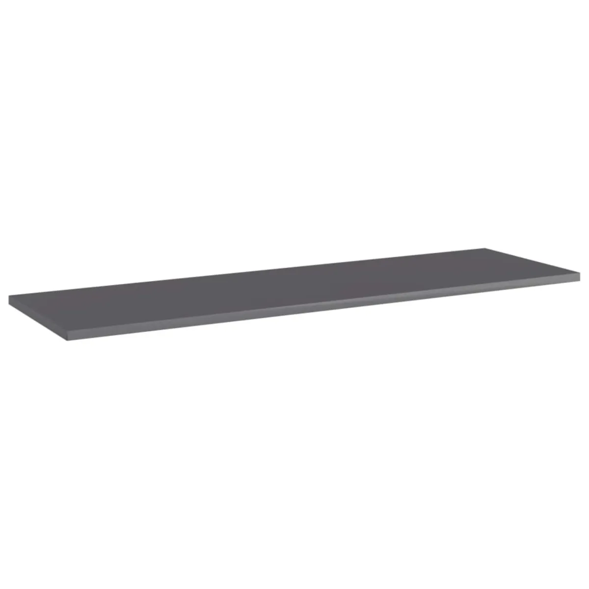 vidaXL Bookshelf Boards 4 pcs High Gloss Gray 39.4"x11.8"x0.6" Chipboard