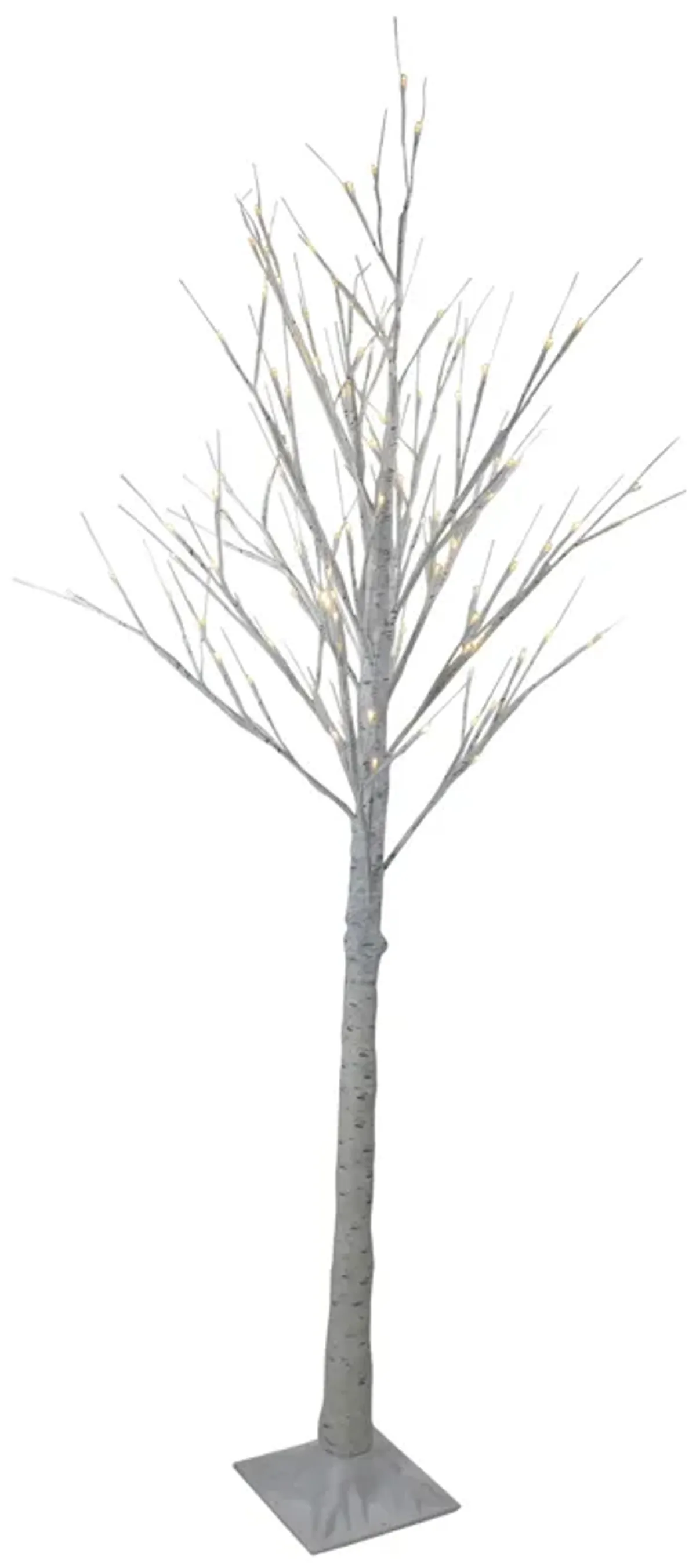 6' Lighted Christmas White Birch Twig Tree Outdoor Decoration - Warm White LED Lights