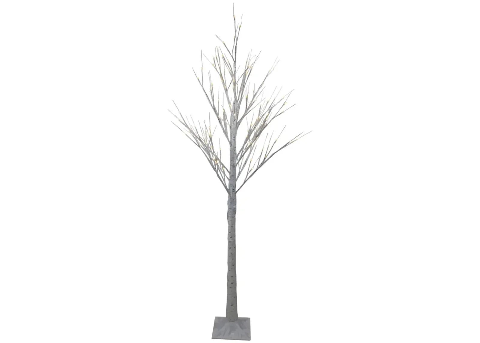 6' Lighted Christmas White Birch Twig Tree Outdoor Decoration - Warm White LED Lights