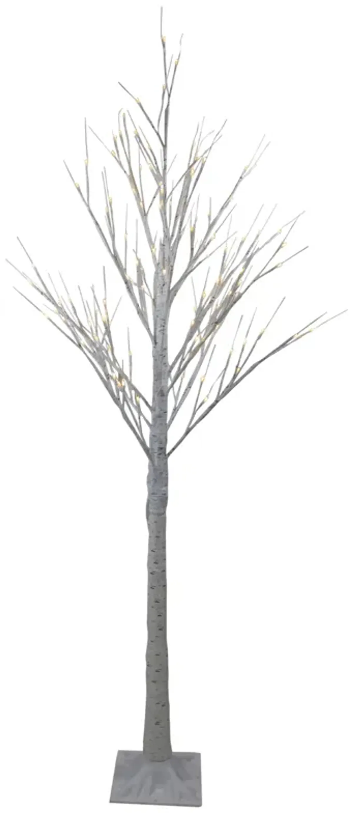 6' Lighted Christmas White Birch Twig Tree Outdoor Decoration - Warm White LED Lights