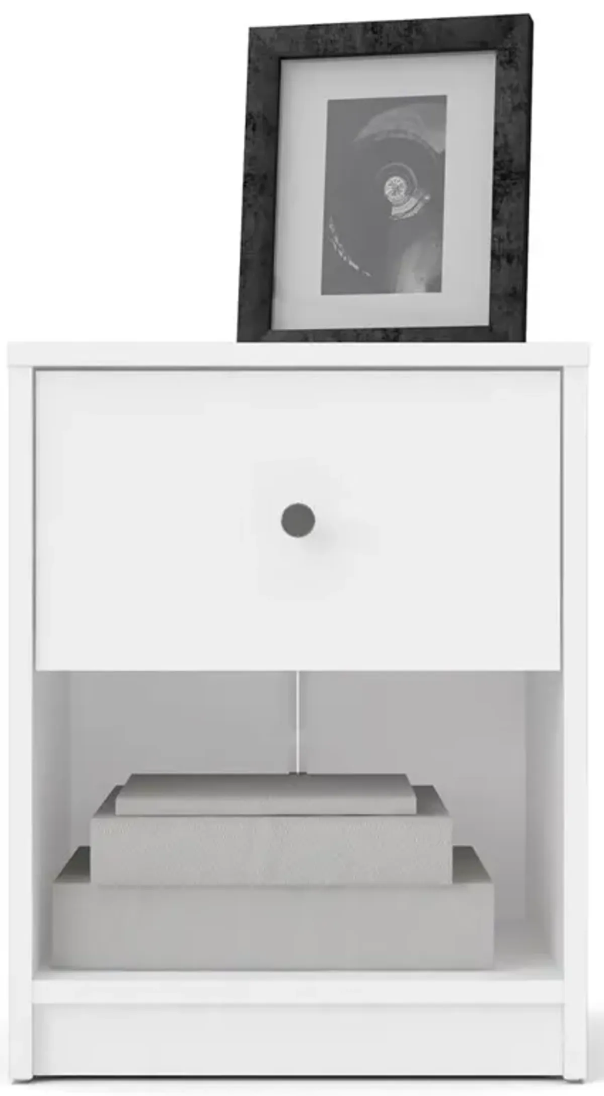 Tvilum Portland 1 Drawer Nightstand, White