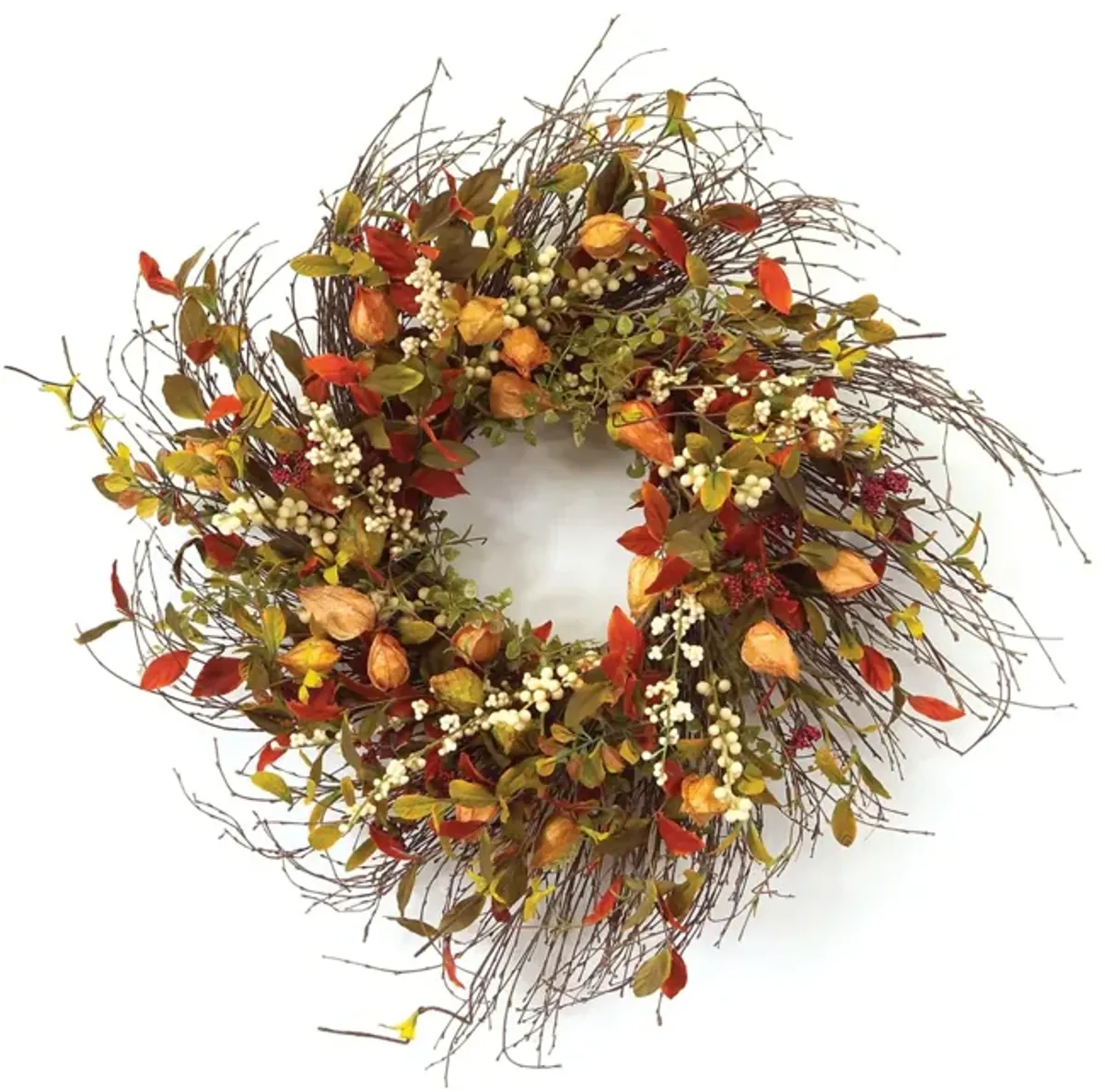 Cape Gooseberry Wreath for Unique Home or Fall Décor