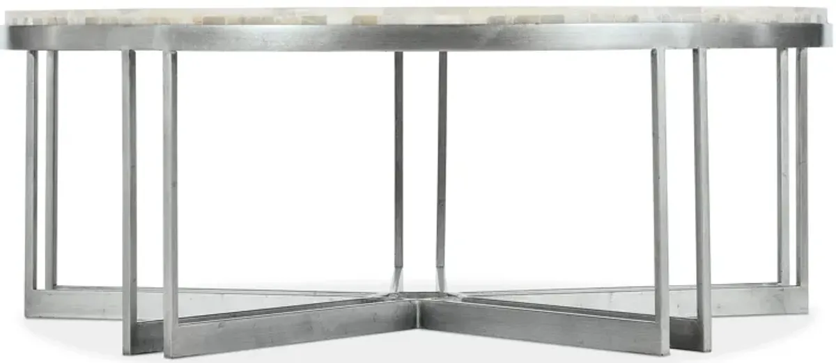 Melange Marin Round Cocktail Table