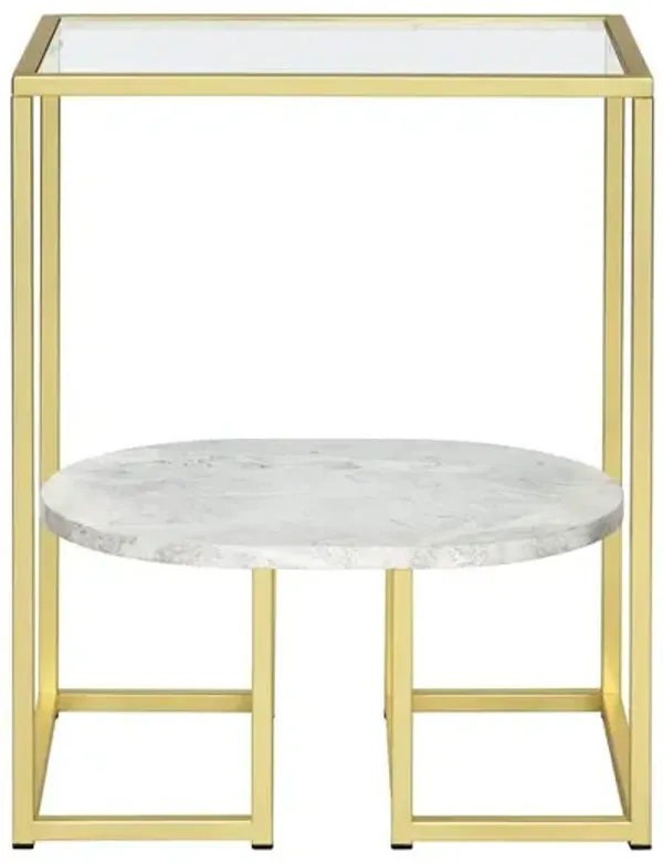 End Table, Gold