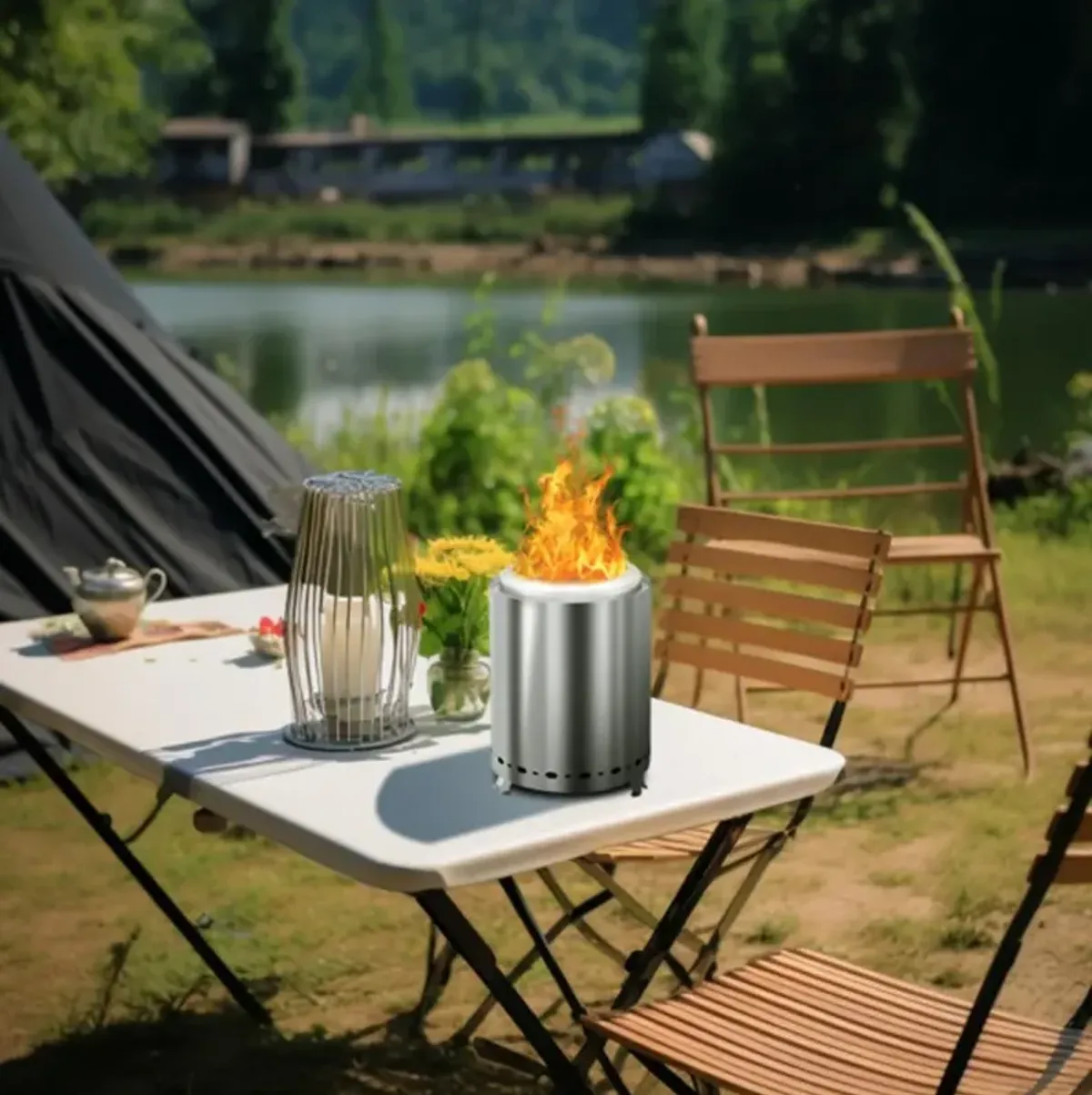 Smokeless Fire Pit Efficient & Low-Smoke Outdoor Wood-Burning Fire Pit for Patio & Backyard