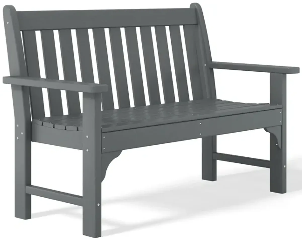 WestinTrends Outdoor 2-Person All-Weather HDPE Front Porch Garden Bench