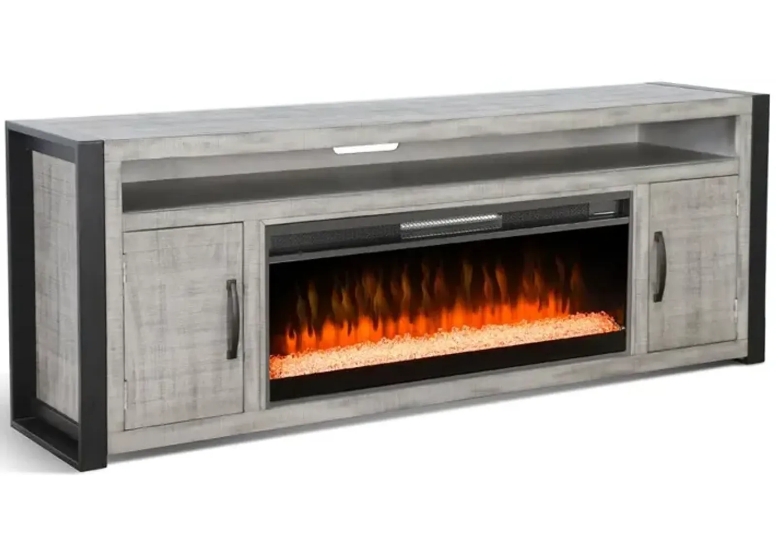 Sunny Designs 78 Media Console with Electric Fireplace